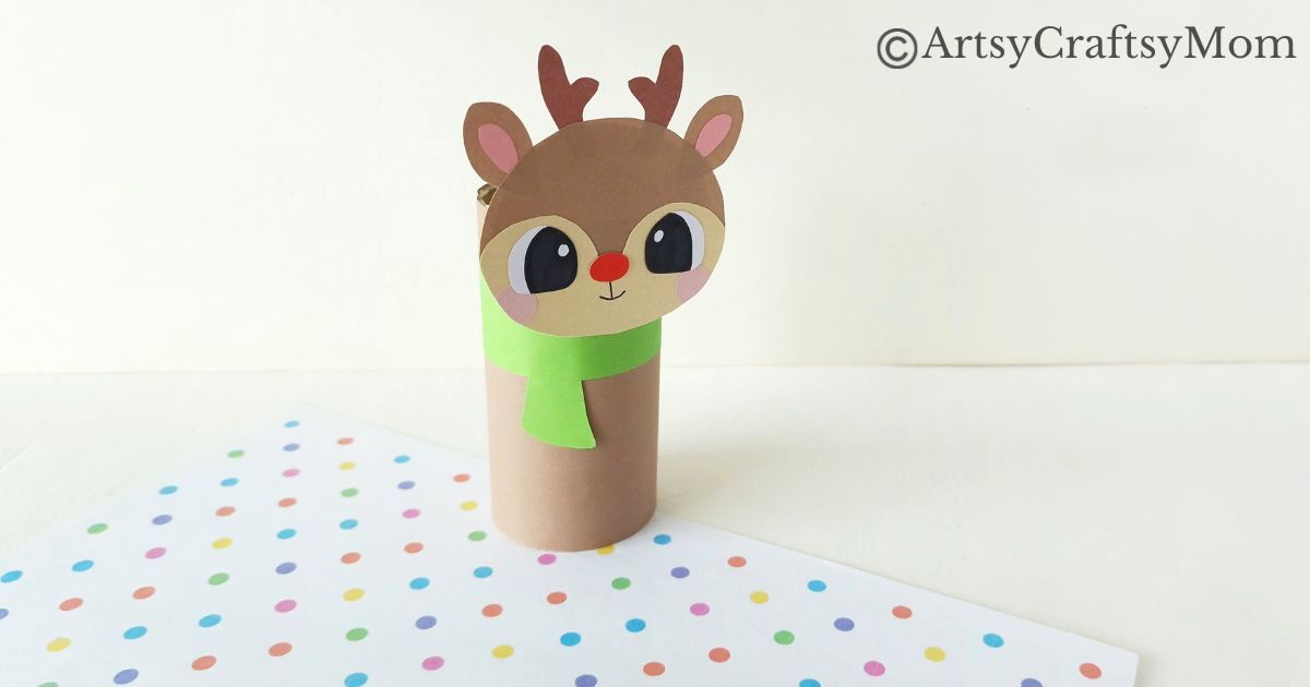 We can't get over how absolutely adorable this Toilet Paper Roll Rudolph craft is! Easy and fun for kids of all ages to make and play with.