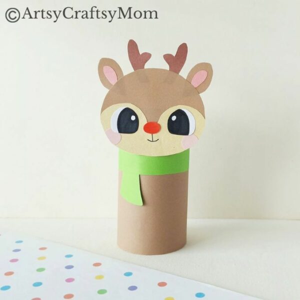 Easy Toilet Paper Roll Rudolph Craft for Kids