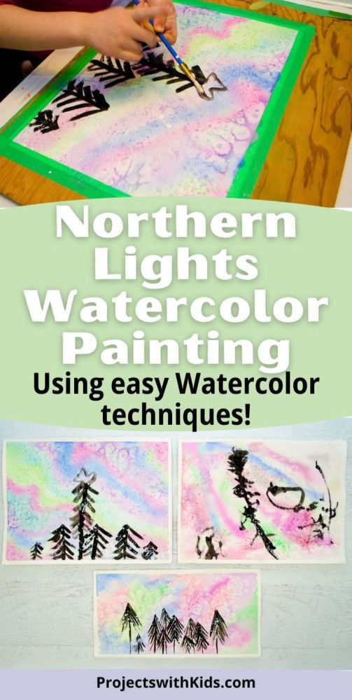 Learn about the amazing Aurora borealis with our stunning Northern Lights art projects for kids! Try chalk pastels, watercolors, acrylic paints & more!