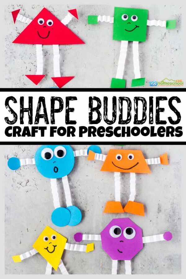 These bright and colorful Shape Crafts for Kids are perfect for toddlers and preschoolers to reinforce their knowledge while learning new skills!