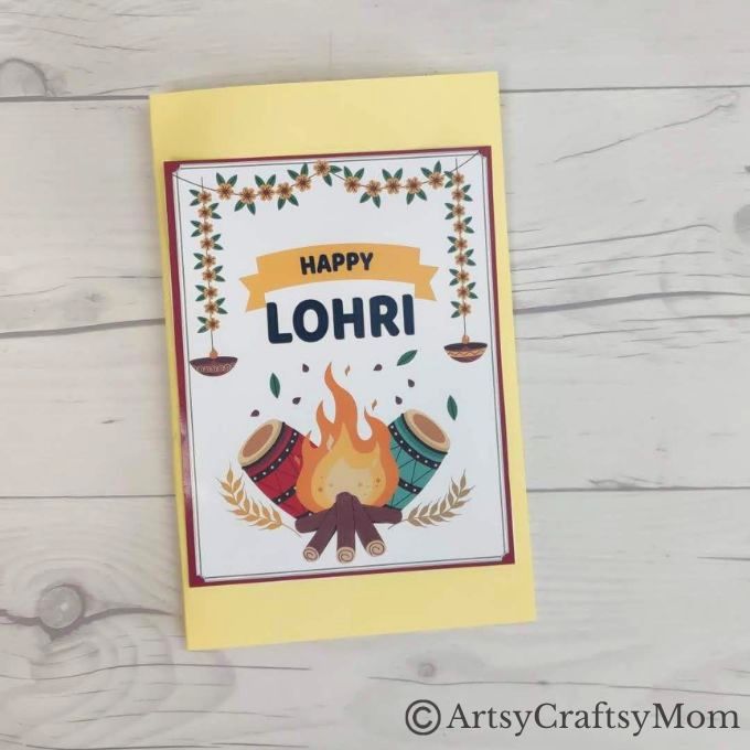 Ready to light the Lohri bonfire? We've got a little one too - a paper version! Make this pretty 3D popup card for Lohri to give your friends and family!