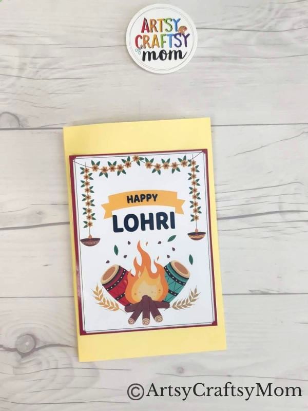 Ready to light the Lohri bonfire? We've got a little one too - a paper version! Make this pretty 3D popup card for Lohri to give your friends and family!