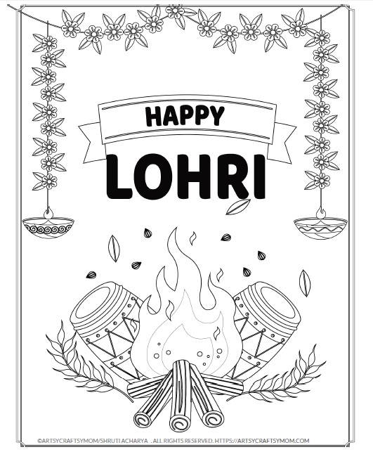 Ready to light the Lohri bonfire? We've got a little one too - a paper version! Make this pretty 3D popup card for Lohri to give your friends and family!