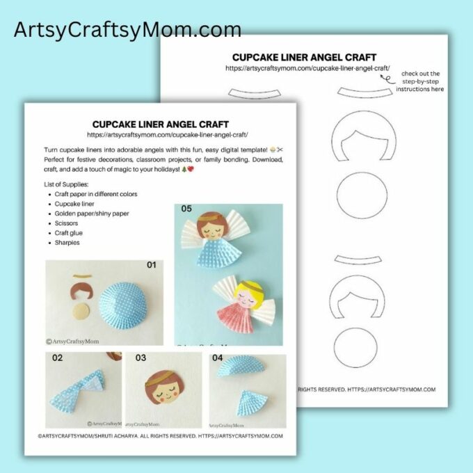 Cupcake Liner Angel Craft