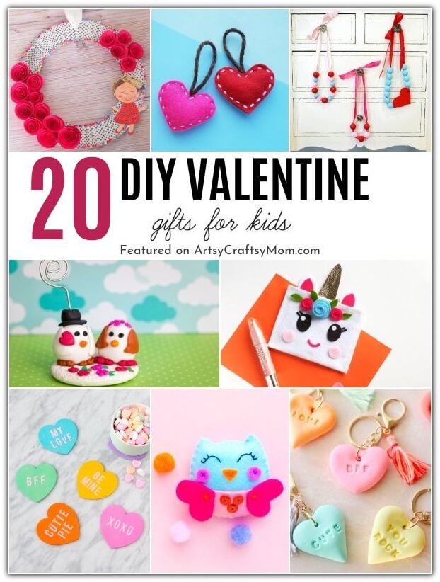 Check out these easy DIY Valentine's Day gifts for kids to make and gift their classmates and friends! Lots of ideas for kids from preschool to teens!