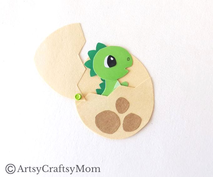 Kids will love this dinosaur egg hatch craft - easy to make and fun to play with! It'll go great with a lesson about fossils, or the Mesozoic Era.