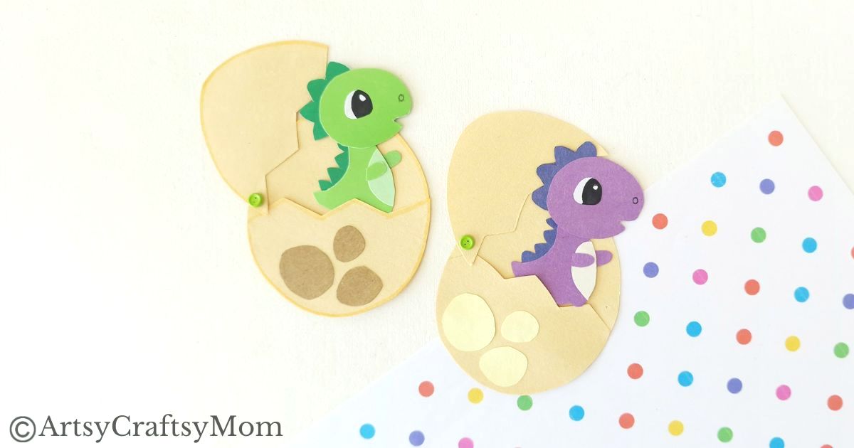 Kids will love this dinosaur egg hatch craft - easy to make and fun to play with! It'll go great with a lesson about fossils, or the Mesozoic Era.