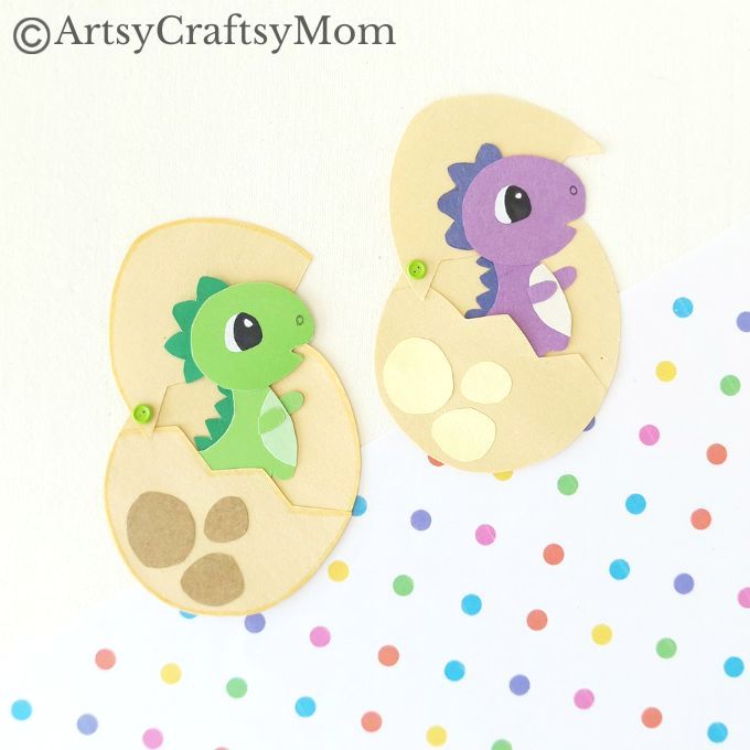 Kids will love this dinosaur egg hatch craft - easy to make and fun to play with! It'll go great with a lesson about fossils, or the Mesozoic Era.