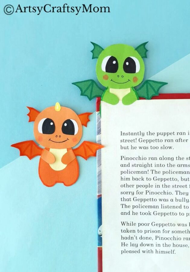On Appreciate a Dragon Day, we're having fun with a cute and easy Dragon Bookmark Papercraft for Kids! All you need is paper and basic supplies!