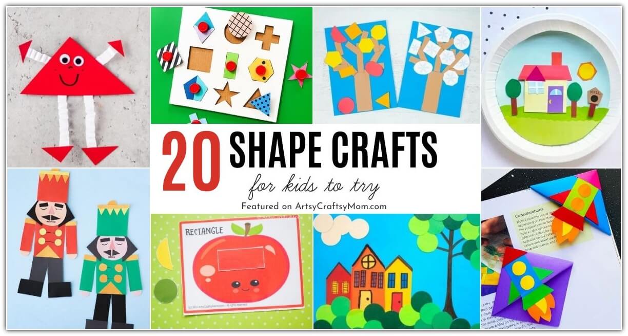 These bright and colorful Shape Crafts for Kids are perfect for toddlers and preschoolers to reinforce their knowledge while learning new skills!