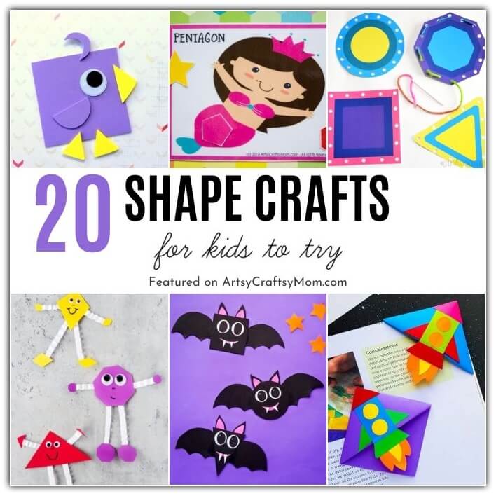 These bright and colorful Shape Crafts for Kids are perfect for toddlers and preschoolers to reinforce their knowledge while learning new skills!