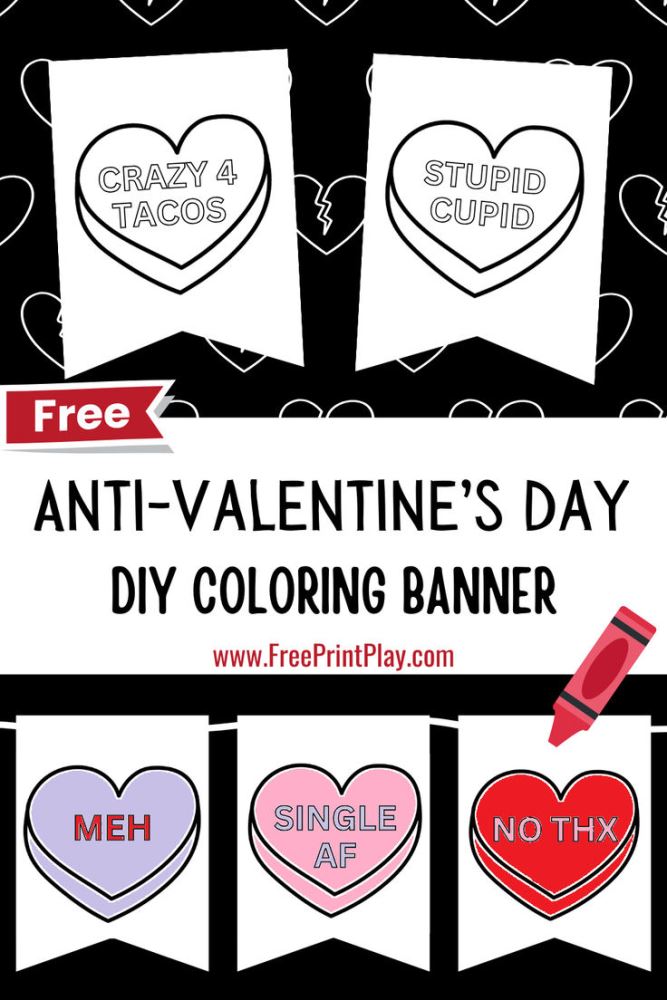 Tired of all the lovey-dovey stuff all around! Take control with these snarky anti-Valentine's Day crafts and activities to try with like-minded friends!