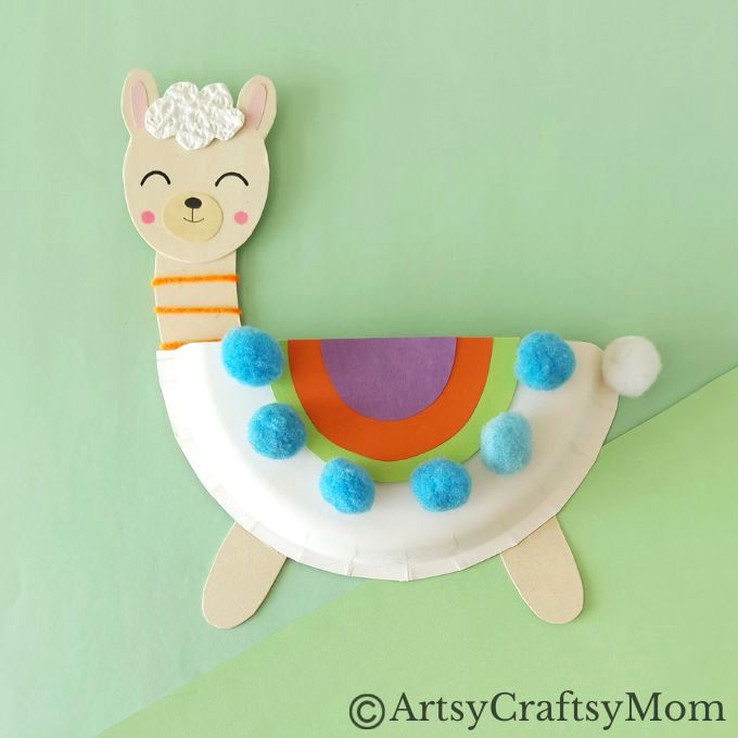 This Pretty Paper Plate Llama Craft for Kids is an easy project for little kids who can experiment with different craft materials to decorate their llama!
