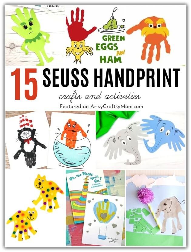 15 Simple Seuss Handprint Crafts for Kids 18 With Dr. Seuss's birthday this month, these Seuss Handprint Crafts for Kids are just what we need! Perfect for toddlers, preschoolers and young kids!
