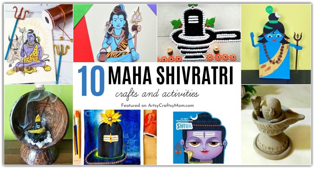 Celebrate the auspicious occasion of Shivratri with these gorgeous Maha Shivratri Crafts for Kids! Includes projects for kids of all ages to try!
