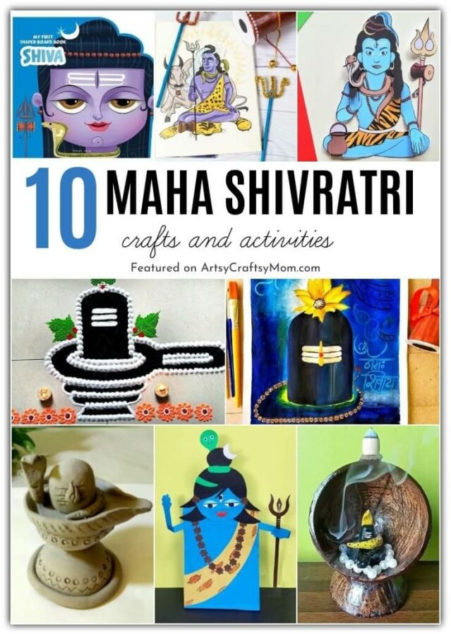 Celebrate the auspicious occasion of Shivratri with these gorgeous Maha Shivratri Crafts for Kids! Includes projects for kids of all ages to try!