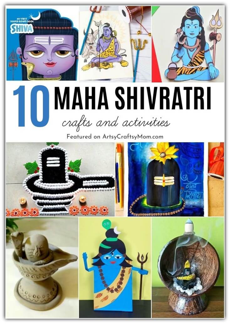 Celebrate the auspicious occasion of Shivratri with these gorgeous Maha Shivratri Crafts for Kids! Includes projects for kids of all ages to try!