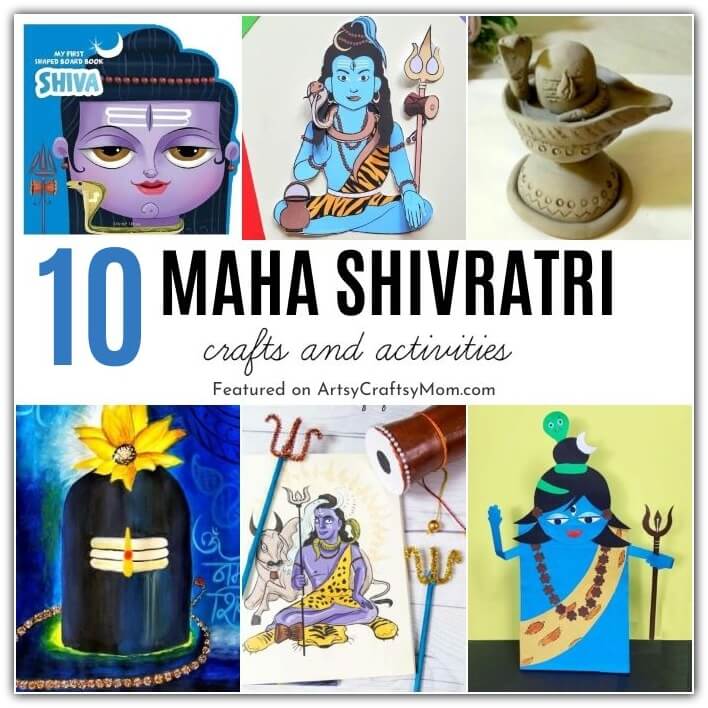 Celebrate the auspicious occasion of Shivratri with these gorgeous Maha Shivratri Crafts for Kids! Includes projects for kids of all ages to try!