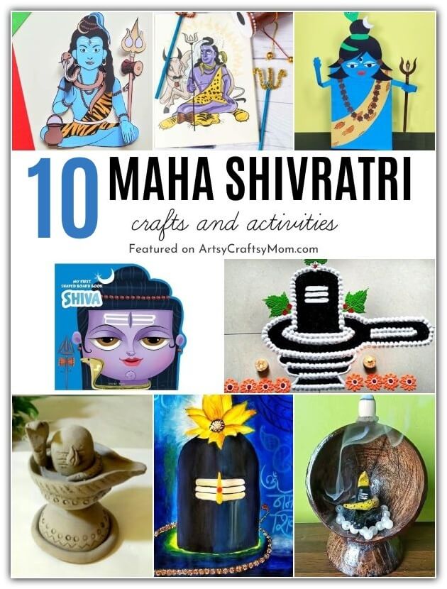 Celebrate the auspicious occasion of Shivratri with these gorgeous Maha Shivratri Crafts for Kids! Includes projects for kids of all ages to try!