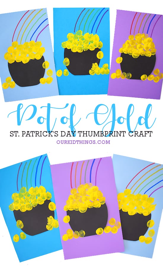 No more chasing Leprechauns - the gold is here! Enjoy these shiny pot of gold crafts for kids to make and play with this St. Patrick's Day!