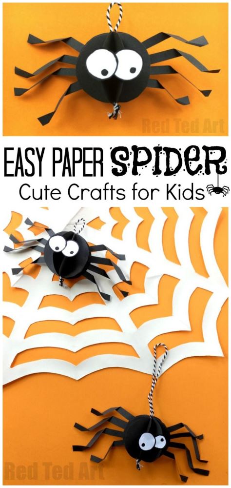 Here are some snazzy spider crafts for kids to try for Save a Spider Day or for Halloween. Make spiders out of paper, pipe cleaners & more!