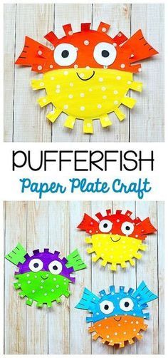 Enjoy these colorful fish crafts for kids, made using paper, pipe cleaners, paper plates and more! Try out techniques like cutting, folding and others!