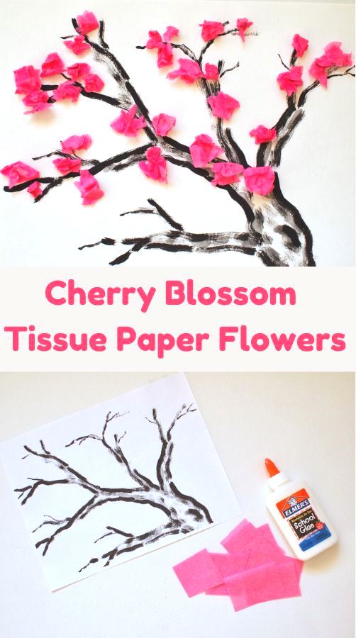 Here are some gorgeous Flower Crafts for Kids that are perfect for Summer-&nbsp; tissue paper cherry blossoms, lilies, sunflowers, heliconias and more!
