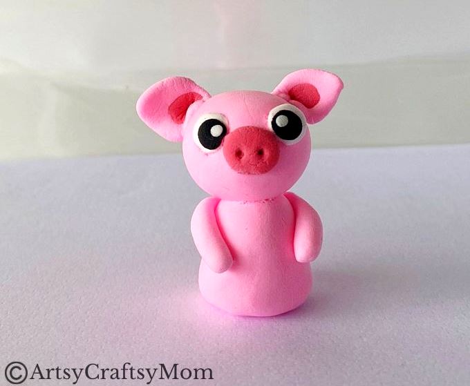 Adorable Clay Pig Craft Tutorial 19 This adorable clay pig craft is a great choice for beginners to clay, and the end result is a cute little friend you can put on your desk or on a shelf!