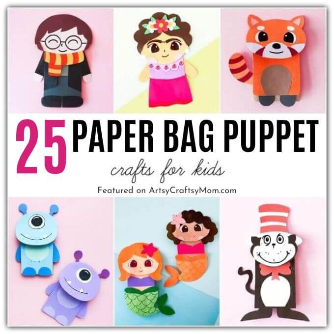 25 DIY Paper Bag Puppets for Pretend Play 29 These DIY Paper Bag Puppets will ensure that kids will never run out of ideas to have fun! Perfect for pretend play for kids of all ages!
