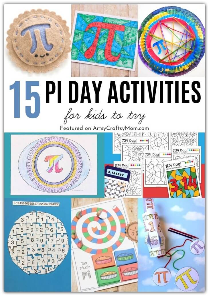 It's Pi Day, and we're all set to celebrate with these fun Pi day activities for kids! There are art projects, crafts, printables and lots more!