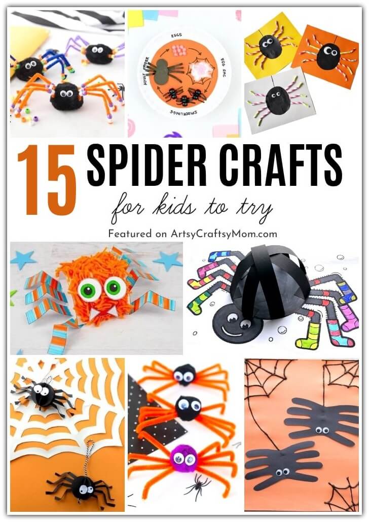 Here are some snazzy spider crafts for kids to try for Save a Spider Day or for Halloween. Make spiders out of paper, pipe cleaners & more!