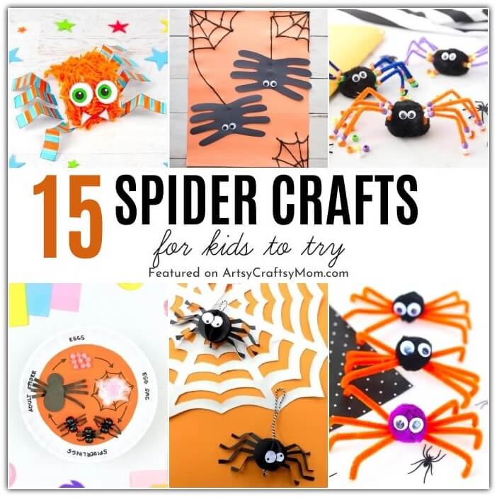 Here are some snazzy spider crafts for kids to try for Save a Spider Day or for Halloween. Make spiders out of paper, pipe cleaners & more!