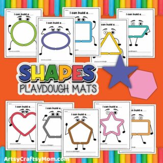 Printable - Shapes Play Doh mats