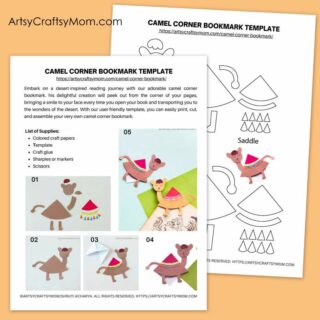 Camel Corner Bookmark Template